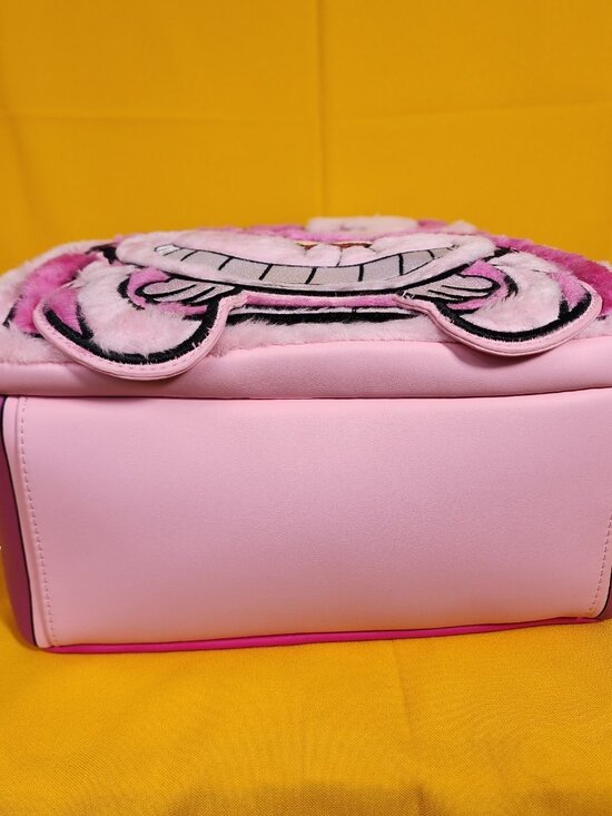 Loungefly Disney Alice in Wonderland Cheshire Cat Fuzzy Pink Mini Backpack NEW main image 2